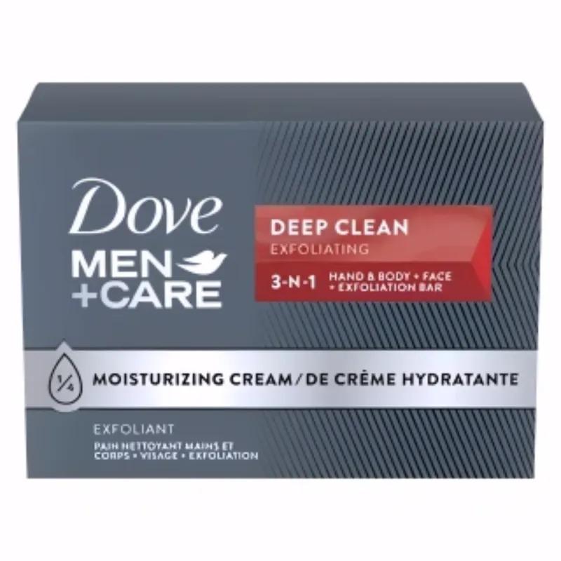 Dove – Men+Care Deep Clean Exfoliating Hand & Body + Face + Exfoliation Bar
