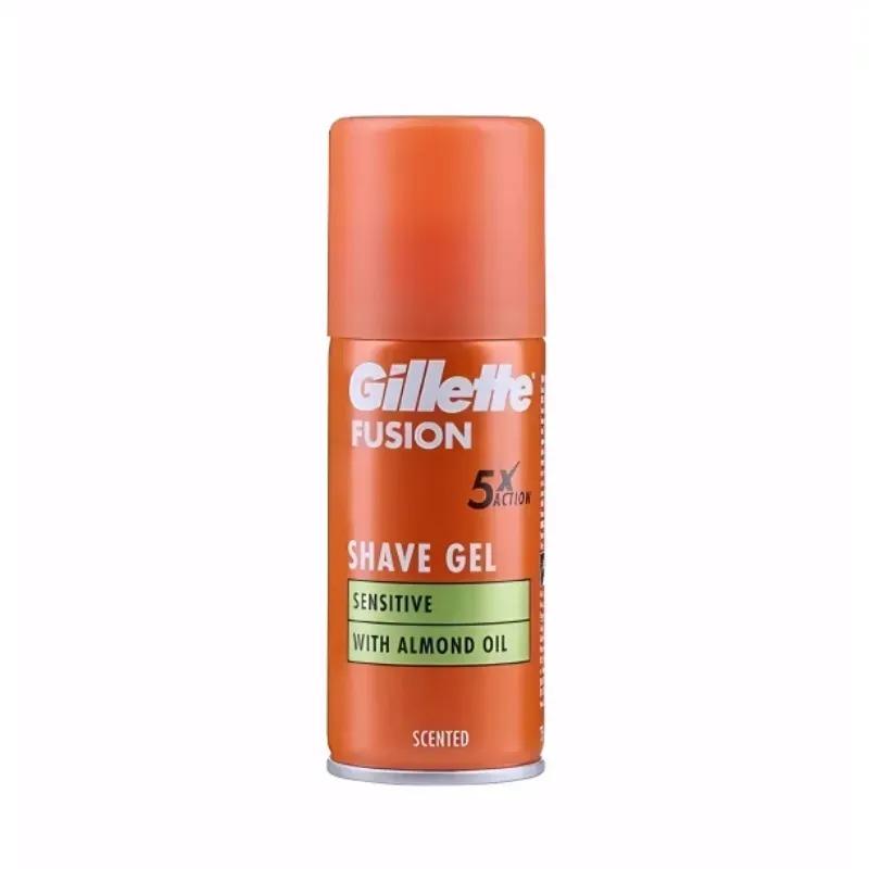 Gillette Fusion 5x Shave Gel Sensitive With Almond Oil - 75ml